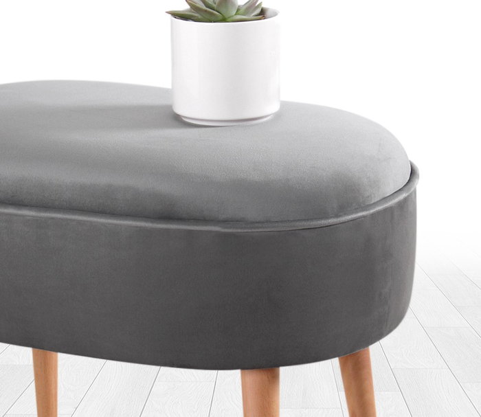 Atelier Del Sofa Moile - Puf de terciopelo Gris
